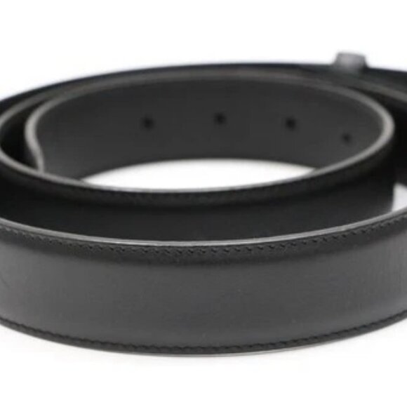 Gucci Selleria G-Buckle Women's Leather Belt Size 100/40 655566 - Black/Gold - Picture 8 of 13